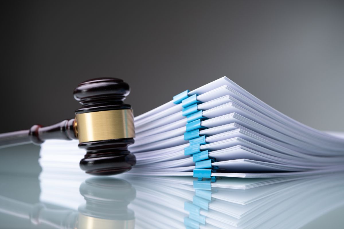 Fascicoli di tribunale relativi a una liquidazione giudiziale